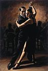 Tango Over The Piano Paintings - TANGO VI by Fabian Perez